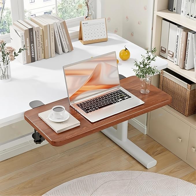Adjustable Desk Extender Tray - 20 x 7.8 Inch Ergonomic Table Extension for Laptop, Keyboard & Mouse | Clamp-On Desk Shelf for Home Office, Study & Workstation.