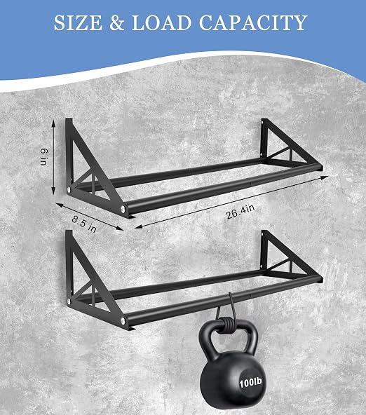 Wall Mount Filament Storage Rack- 22mm Thicken Wall Mount 3D Printer Filament Storage Shelf, 2 Tier Heavy Duty Metal Shelf for PLA/ABS/TPU Filaments Organized, 20pcs 1KG Printing Spool Holder