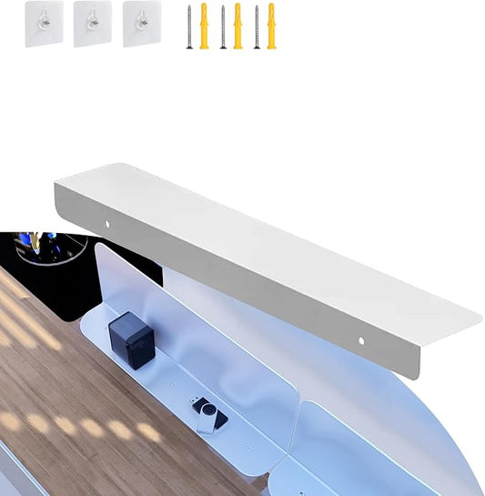 Metal Kitchen Refrigerator Gap Partition Countertop Gap Extension Board, Refrigerator Side Partition, Gap Covers Between Countertop And Walls, No Drill (White, 11.81 * 3.93inch)