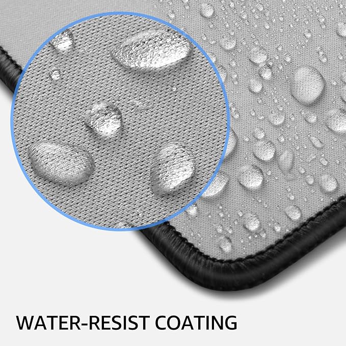 KTRIO Large Gaming Mouse Pad, Desk Mat, 31.5 x 15.7 in, Silver Grey, XXL | Smooth Micro-Weave Surface, Artistic Pattern Design, Non-Slip Rubber Base, Durable Stitched Edges, Office & Home Use