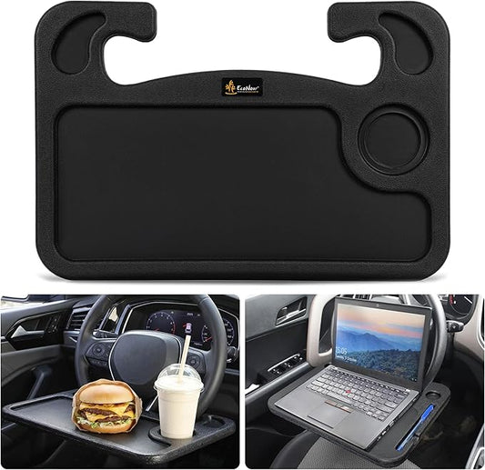 EcoNour Steering Wheel Desk Tray Compatible for Toyota Corolla 2020-2026 | Car Laptop Mount Tray with Pen Holder | Food & Drink Holder | Multipurpose Travel Car Accessories