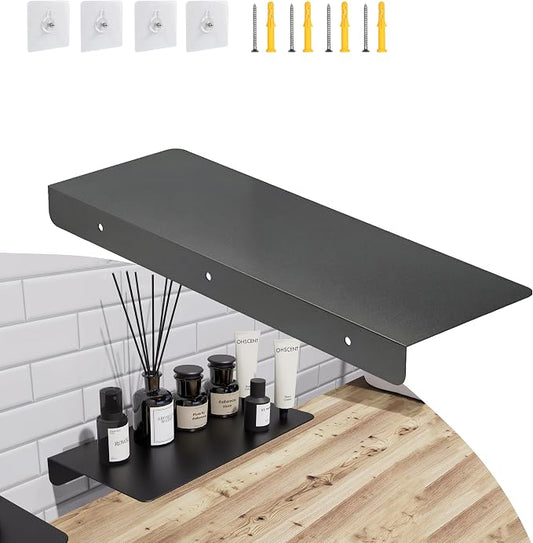 Metal Kitchen Refrigerator Gap Partition Countertop Gap Extension Board, Refrigerator Side Partition, Gap Covers Between Countertop And Walls, No Drill (Black, 15.75 * 7.87nch)