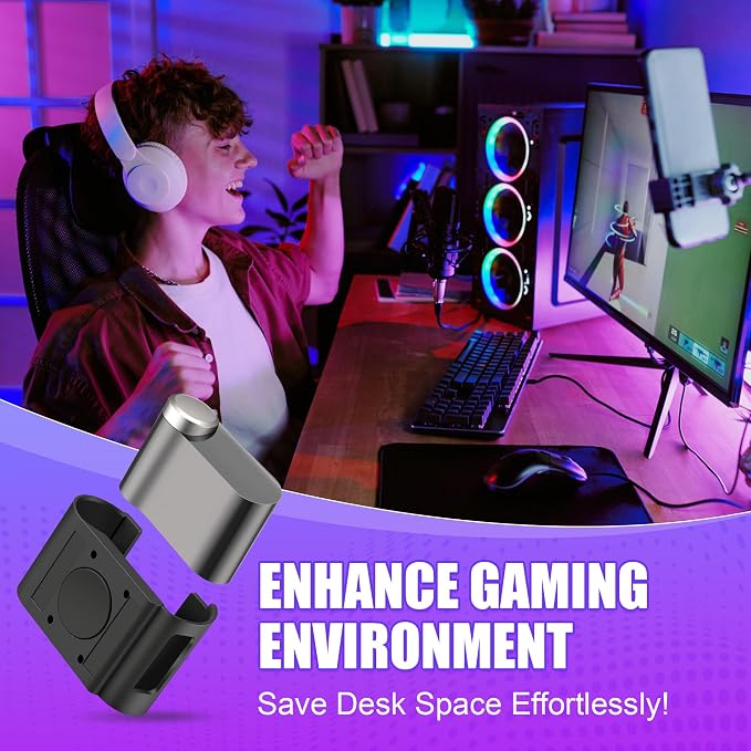 Under Desk Stand Holder Compatible with SteelSerie Arctis Nova Pro Wireless Headphones Base Station, Magnetic Stand Compatible with Wireless Gaming Headset Arctis Pro Base