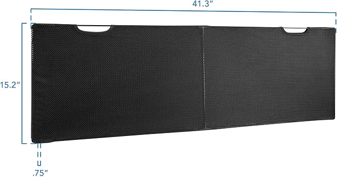 Mount-It! Under Desk Privacy Panel for Sit Stand Workstations [41 Inches Wide], with Cable Management and Organizer Pockets, Modesty Desk Skirt for Home and Office (Black)