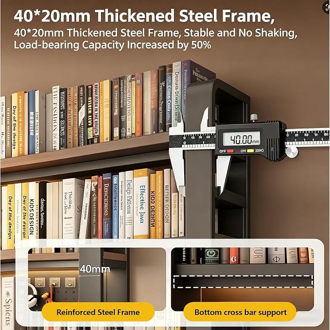 Desk Shelf Organizer with Pegboard & Storage Parts, 45kg Heavy Duty Desk Hutch, Desktop Storage Rack for Office & Home Office Shelves White Shelf/Whiteboard (2-Tier) 53.2×10×26"