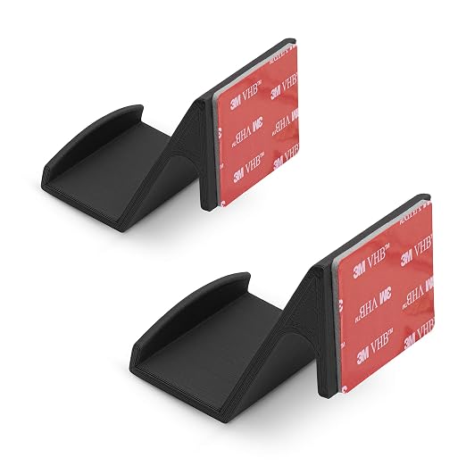 BRAINWAVZ Game Controller Holder Wall Mount Stand (2 Pack) for Xbox, PS5, Series X, ONE, PS4, PS3, Switch, Nintendo, PC & More, Fits Latest & Retro Gamepads, Stick On, Easy to Install, UGC1