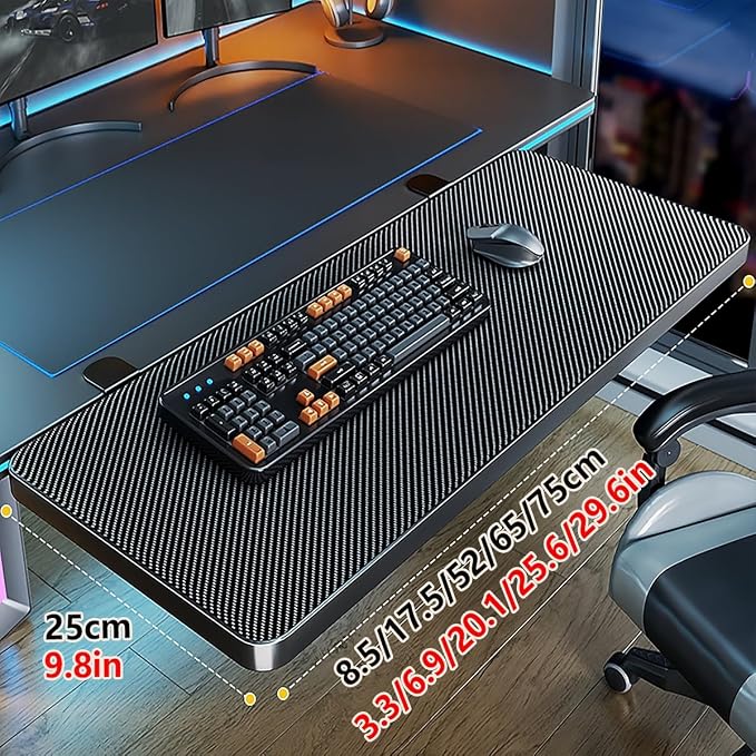 Foldable Desktop Extension Shelf,Wide-Base Support Frame for Expanding Table-Edge Storage,Sturdy and Heavy-Duty,Easy Installation Without Drilling(17.5x25cm/6.9x9.8in)
