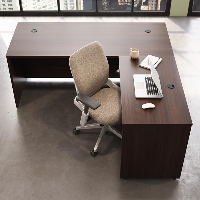 OfficeWorks by Sauder Affirm 42'' Commercial Return for Executive Desk, L: 23.47'' x W: 45.16'' x H: 29.29'', Noble Elm