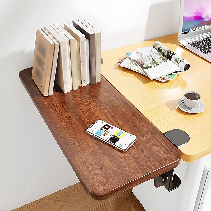 Ergonomics Desk Extender Tray Wooden Desk Extender, Large Size Foldable Keyboard Drawer Tray Can Be Used As Armrests Shelves Desktop Extensions for Home and Office(70 * 20cm)