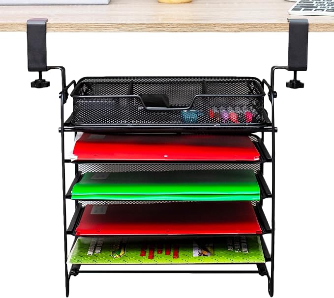 File Organizer that Attaches Under the Desk