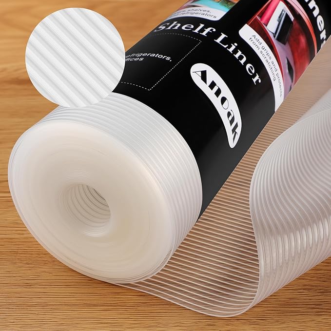 Anoak Shelf Liner, 14 Inches x 10 FT(120 Inch) Non-Slip Cabinet Liner, Washable Waterproof Durable Non Adhesive Shelf Liners for Kitchen, Drawer, Refrigerator