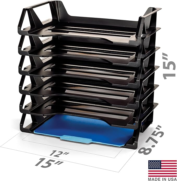 Officemate Recycled Desk Tray, Side Load, 15 1/8 x 8 7/8 x 15, Letter/A4, 6/PK (26212)