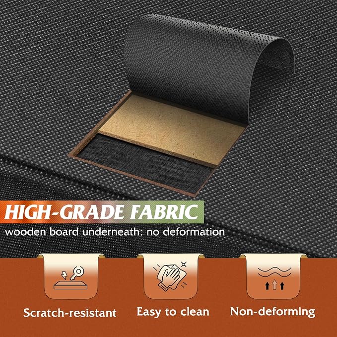 WLIVE Nightstand, Nightstand with 2 Drawers, Bedside Furniture, Night Stand, Small Dresser for Bedroom, College Dorm, End Table with Fabric Bins, Dormitory, Black and Rustic Brown