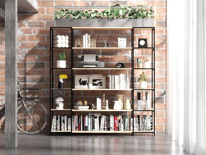 CB Home Square Wide 6-Tier Shelving - Modular Shelving System Customizable with 30+ Free Combinations- Contract Grade Quality