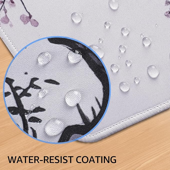 KTRIO Large Gaming Mouse Pad, Desk Mat, 31.5 x 15.7 in, Zen Sakura, XXL | Smooth Micro-Weave Surface, Artistic Pattern Design, Non-Slip Rubber Base, Durable Stitched Edges, Office & Home Use