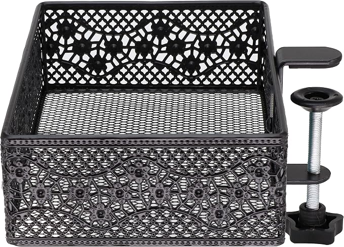 Clip-on Drawer organizers,desk organizer,can be clipped around the table to store small items (black)