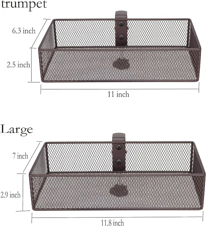 Clip-on Drawer organizers (2 pack), desk organizer, can be clipped around the table to store small items (Bronze Gold)