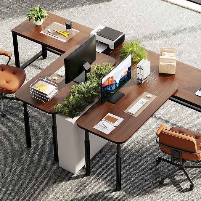 CycleCrew Large L-Shaped Desk Extension, 47.2" L Freestanding Desk Extender with Adjustable Height, Full-Size Tabletop Extension for Existing Desk, Space Saving Workstation Expansion for Home Office