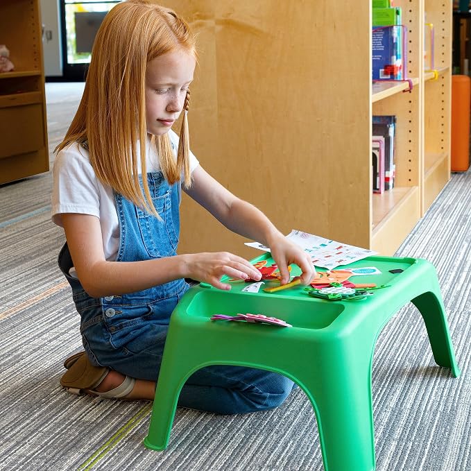 LapGear Turtle Table Kids Activity Lap Desk Tray with Storage Wells for Snacks, Play, Classroom and Sensory Toys - Multicolored Pack of 8 - Style No. 20100